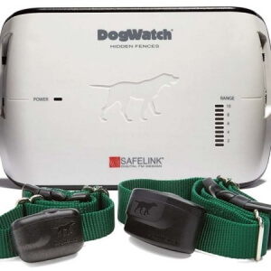 DogFence transmitter and receiver collar showing advanced FM technology