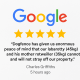 5-star Dog Fence Google review highlighting customer satisfaction with DogFence system