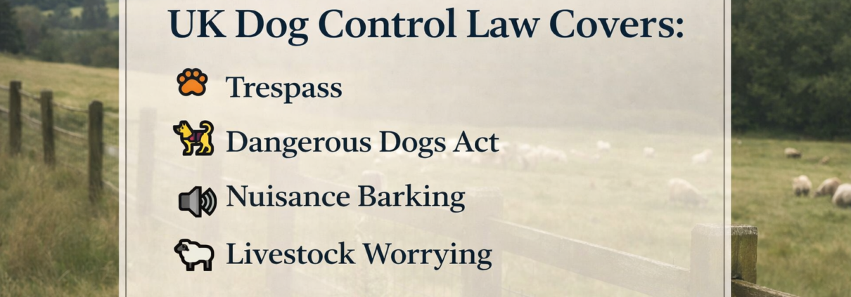 Are dog fences legal in the UK overview of relevant legislation including Dangerous Dogs Act and Animals Act