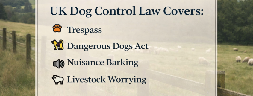 Are dog fences legal in the UK overview of relevant legislation including Dangerous Dogs Act and Animals Act
