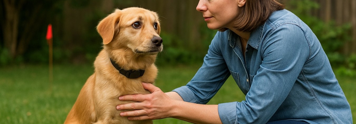 are electric fences OK for nervous dogs gentle training with owner in garden