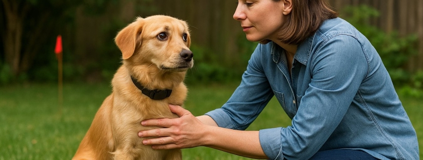 are electric fences OK for nervous dogs gentle training with owner in garden