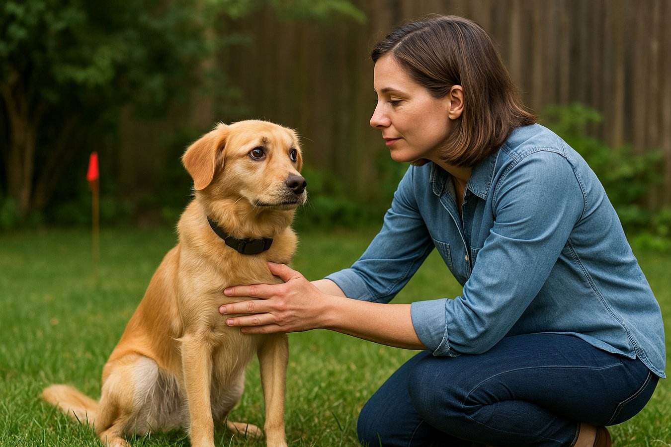 are electric fences OK for nervous dogs gentle training with owner in garden