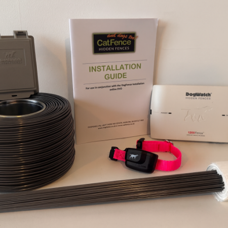 CatFence invisible cat containment system with mini cat collar and transmitter for safe gardens