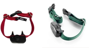 2 dog fence collars one with metal contact and one with plastic comfort contacts