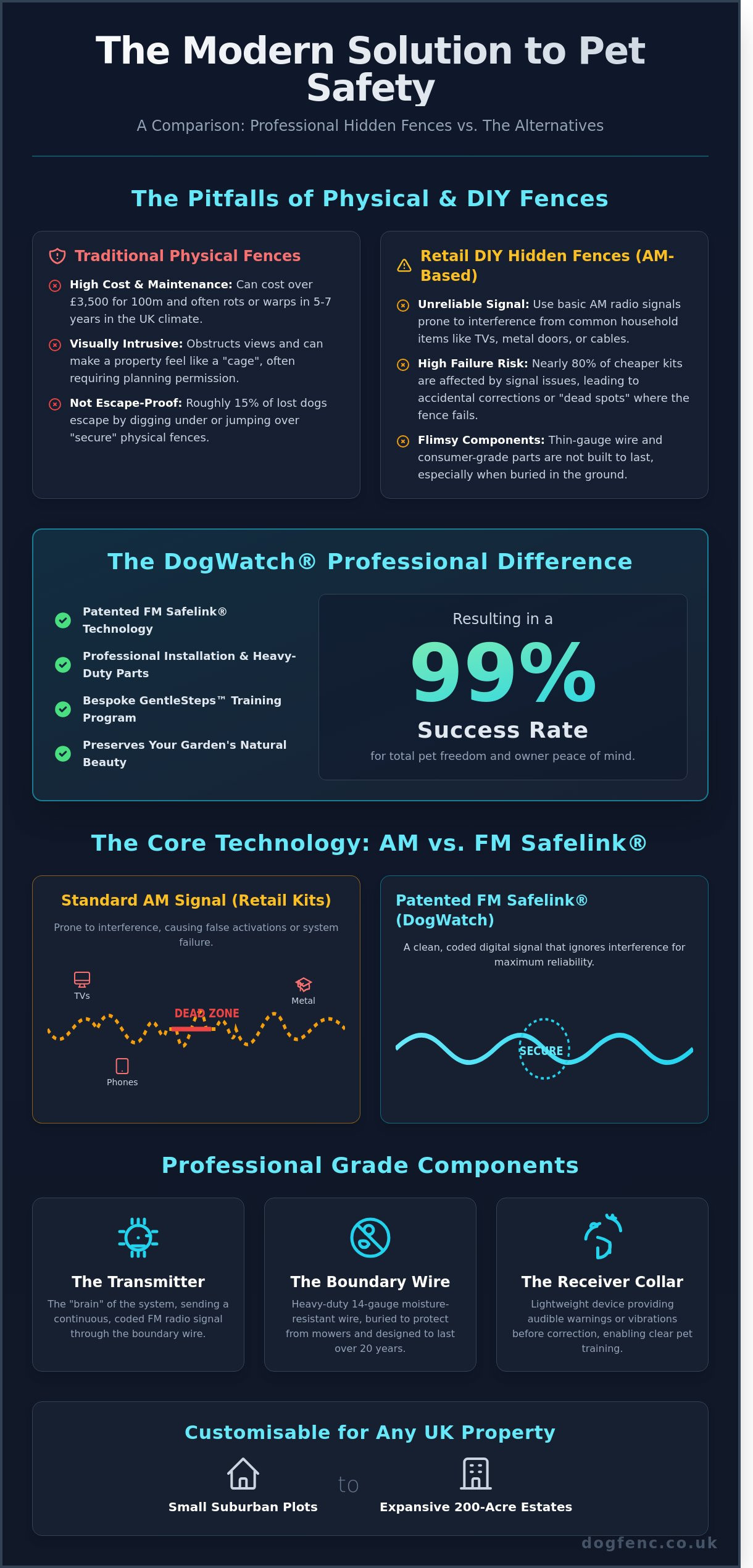 DogWatch System Comparison: Why Technical Precision Matters for UK Pet Safety - Infographic