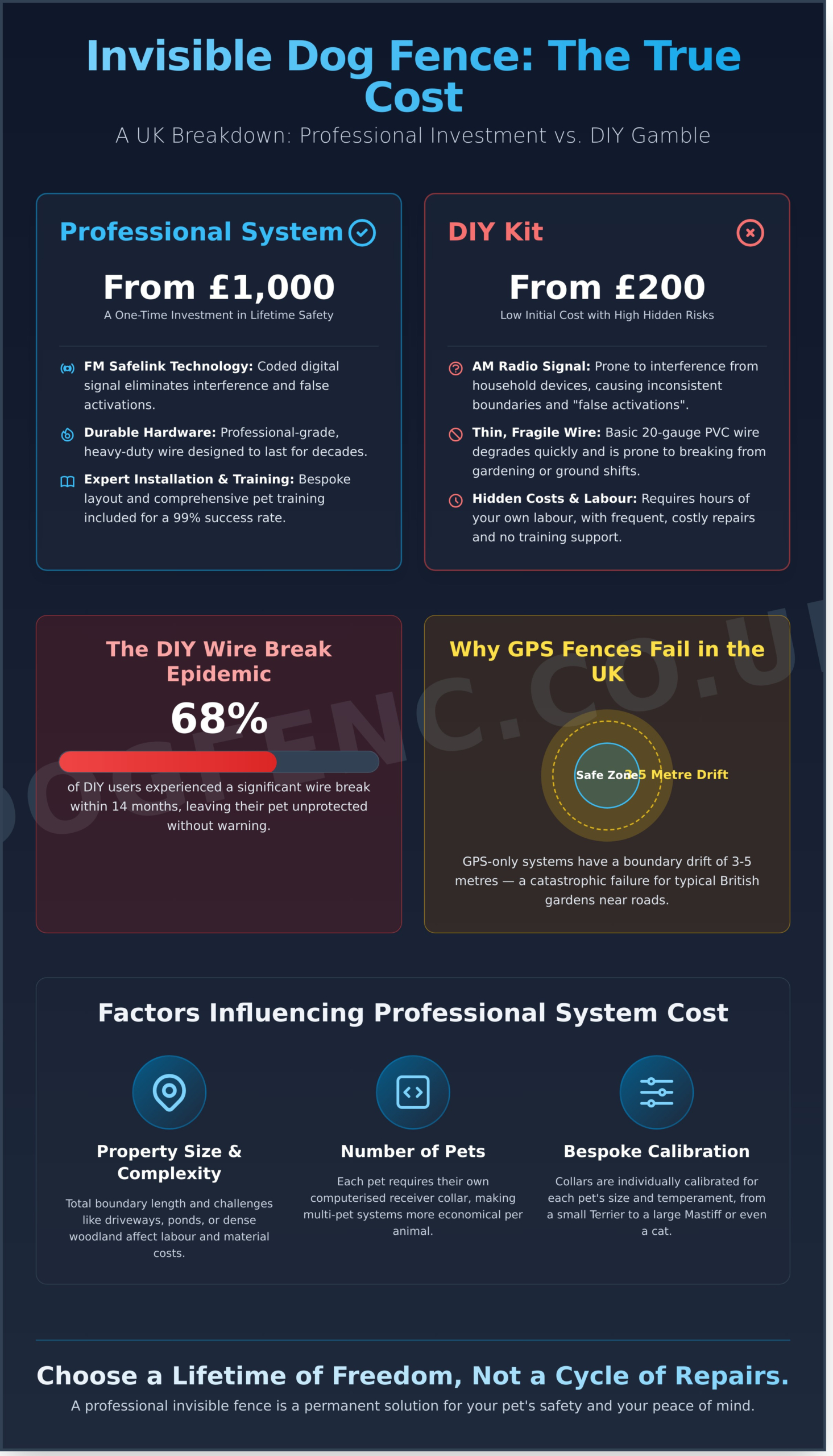Invisible Dog Fence Cost UK: The 2026 Price & Value Guide - Infographic