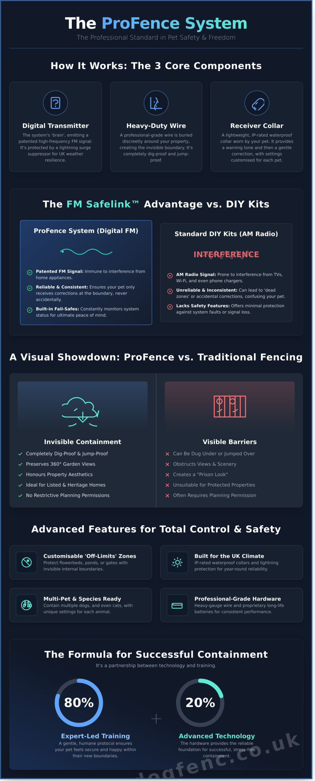 ProFence System: The Professional Standard for UK Pet Containment - Infographic