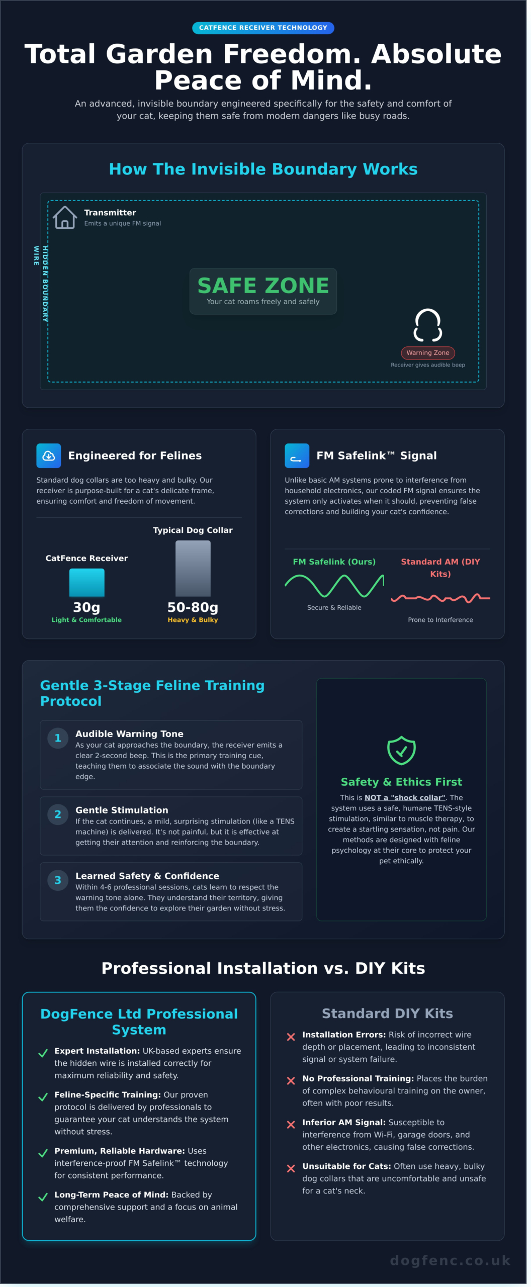 The CatFence Receiver: A Complete Guide to Safe Feline Freedom in 2026 - Infographic