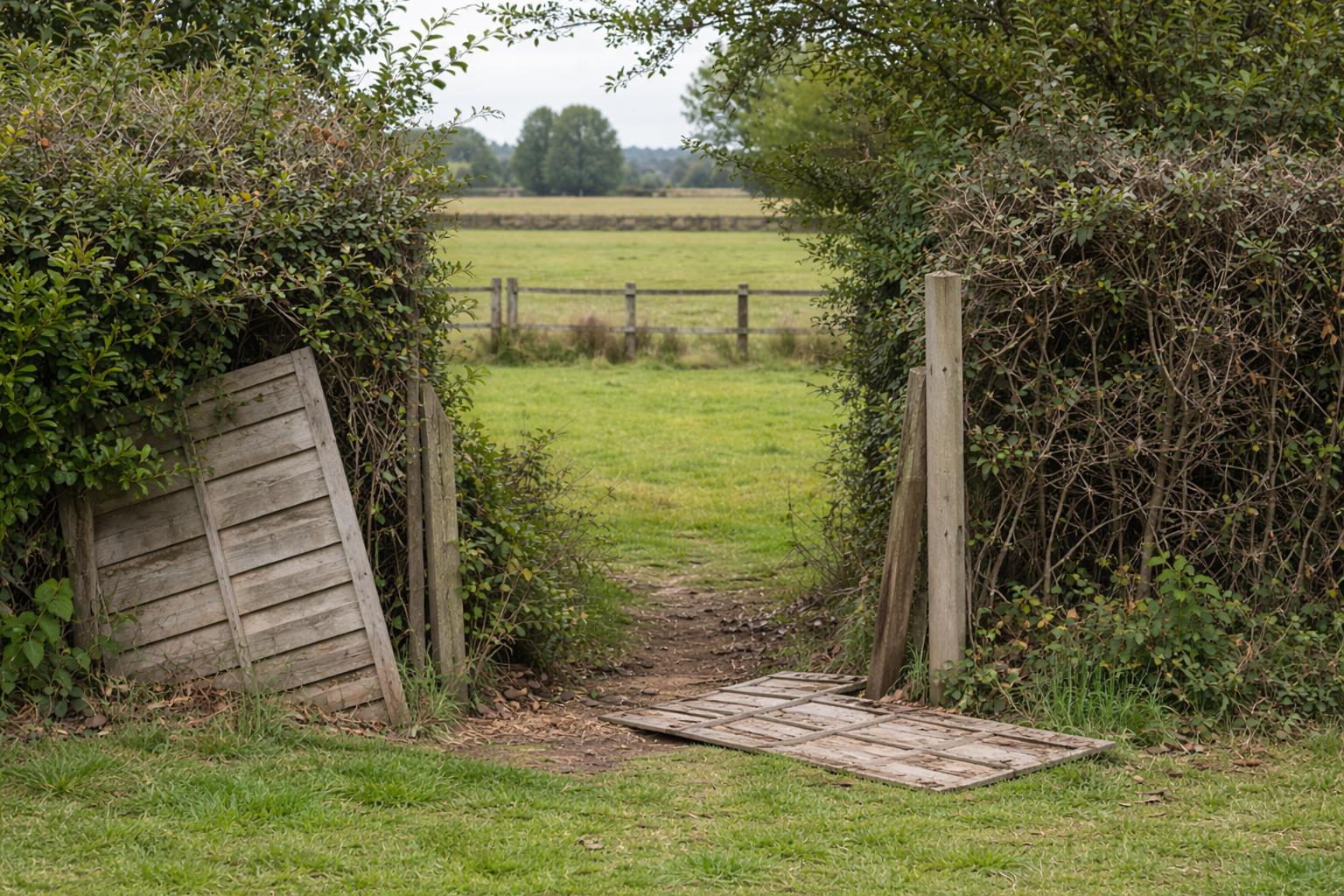 Rural hedge gap creating dog escape risk under livestock worrying law UK