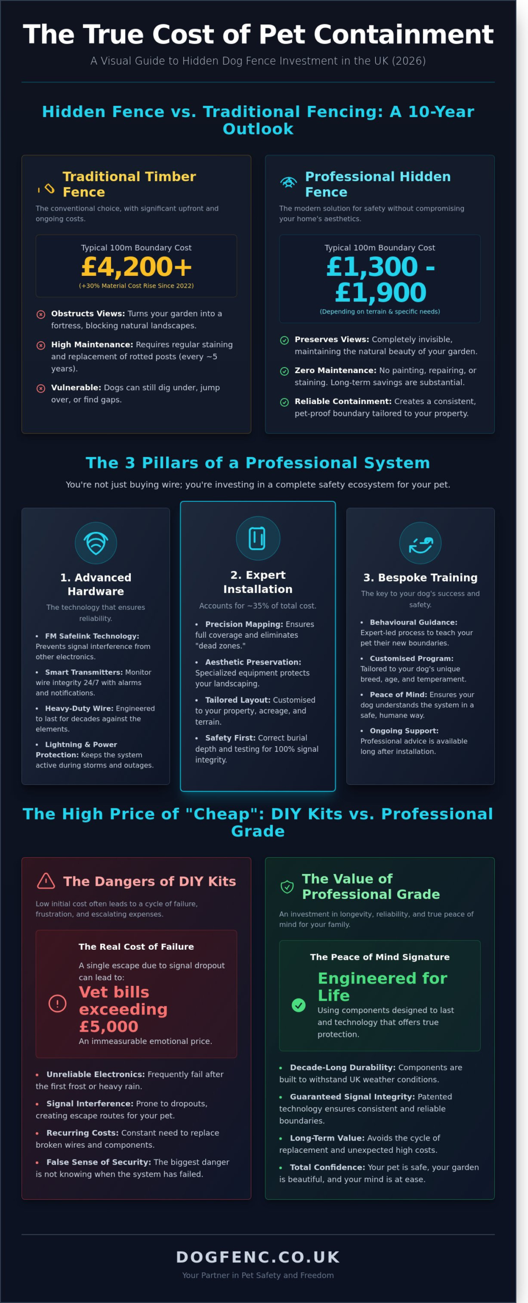 Cost of Hidden Dog Fence UK 2026: The Complete Pricing & Value Guide
