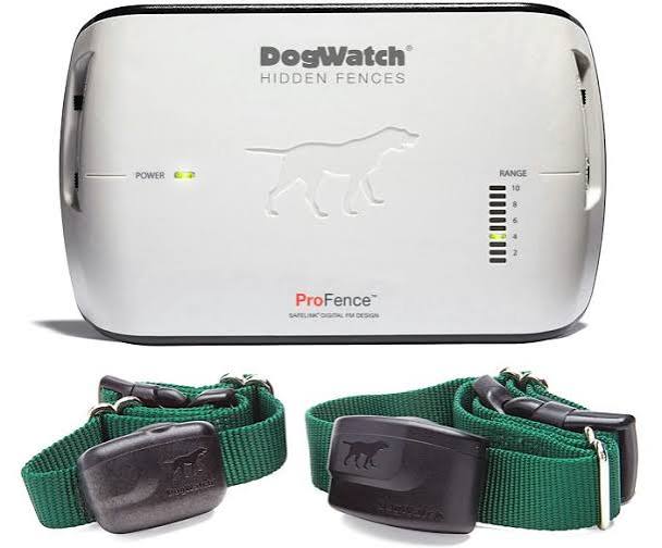 DogWatch ProFence FM SafeLink invisible dog fence transmitter with receiver collars for professional dog containment in the UK.